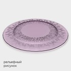 Тарелка стеклянная десертная Magistro «Французская лаванда», d=21 см, цвет фиолетовый - Фото 3