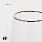 Пивной бокал Magistro «Руно», 550 мл, 20.1×6.3 см, на ножке, с золотой отводкой, стекло, прозрачный - Фото 2