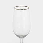 Пивной бокал Magistro «Руно», 550 мл, 20.1×6.3 см, на ножке, с золотой отводкой, стекло, прозрачный - Фото 4