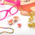 Комплект детский «Выбражулька» 4 предмета: очки, бусы для очков, клипсы, кольцо, цветной - фото 9927093