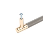 Ручка-рейлинг CAPPIO, м/о 128 мм, цвет золото/серый - фото 806818525