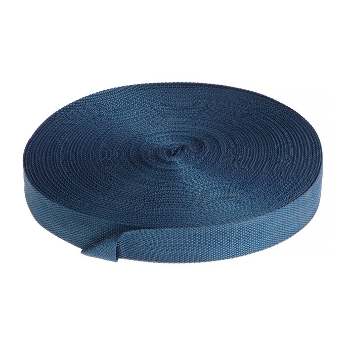 Стропа ременная 30 мм, для окантовки eva ковриков, катушка 50 м, тёмно-синяя - Фото 1