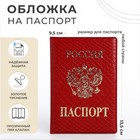Обложка для паспорта, цвет красный - фото 3500148