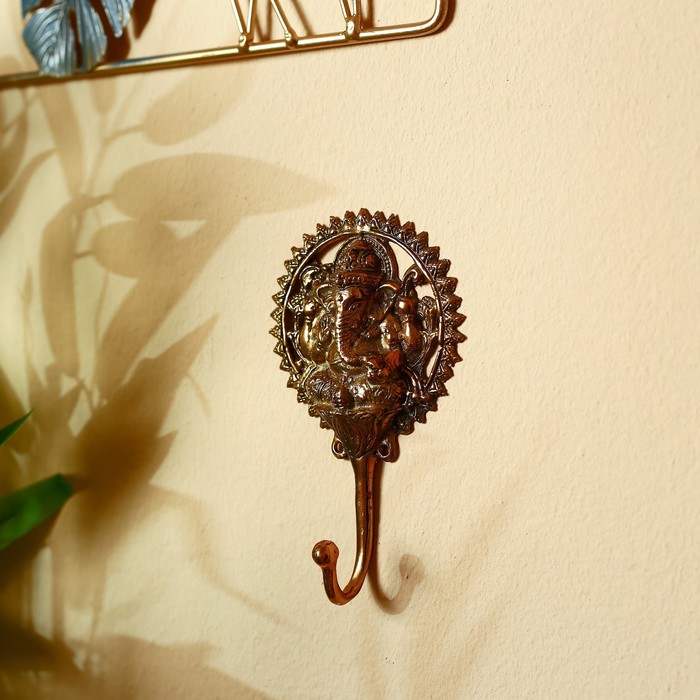 Крючок "Ганеша" 15х8,5 см, бронза - Фото 1