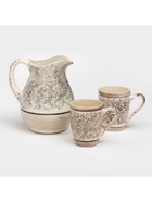 Набор посуды Керамика ручной работы «Персия», 3 предмета: кувшин 1.5 л, кружки 350 мл, бежевый - Фото 8