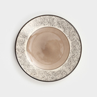 Тарелка керамическая "Алладин", 25 см, серая, 1 сорт, Иран - фото 4370576