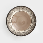 Тарелка керамическая "Обеденная", 550 мл, 20 см, серая, 1 сорт, Иран - Фото 2