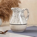 Кувшин "Крошка", керамика, серый, 1.5 л, Иран - фото 320848483