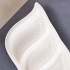 Соусник керамический "Тройная", белый, 1 сорт, Иран - Фото 3