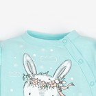 Боди для девочки, цвет голубой/заяц, рост 62 см - фото 45712549