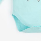 Боди для девочки, цвет голубой/заяц, рост 62 см - фото 45712552