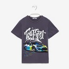 Футболка для мальчика, цвет тёмно-серый, рост 158 см - фото 49430800