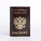 Обложка для паспорта, цвет коричневый - фото 9593506