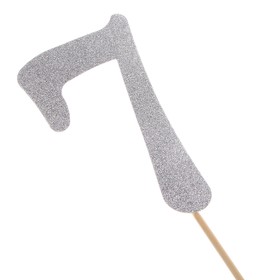 Топпер в торт «Цифра 7», цвет серебро (комплект 2 шт)