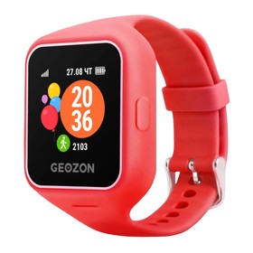 Детские смарт-часы Geozon Life G-W12RED, 1.4&quot;, SOS, звонки, камера, геозоны, красные