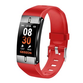 Фитнес-браслет Geozon Fit Plus G-SM14RED, уведомление, пульс, шагомер, тренировки, красный