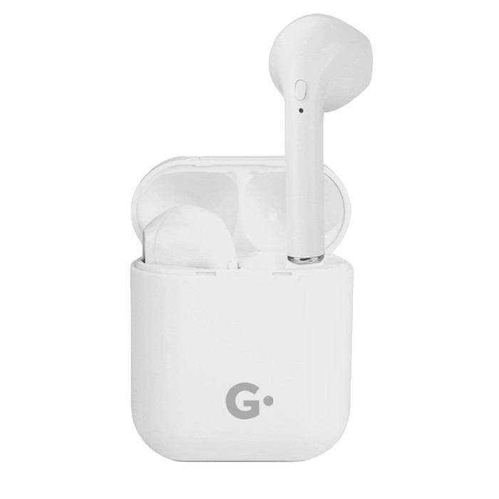Наушники Geozon G-Base G-S04WHT, беспроводные, микрофон, 35/300 мАч, IPX4, белые - Фото 1