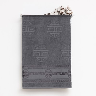 Полотенце махровое Спартак, размер 70×140 ± 2 см, серый, хлопок 100%, 430 г/м²