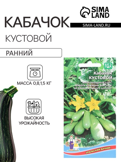Семена Кабачок «Кустовой», 10 шт., «Уральский Дачник»