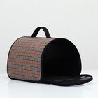 Сумка - переноска для животных «Карпетбеггер», 40.5×24×24 см, клетчатая - Фото 7