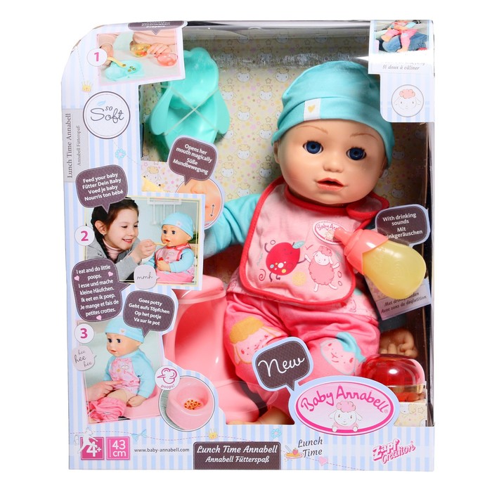 Кукла многофункциональная Baby Annabell «Время обеда», 43 см 60127
