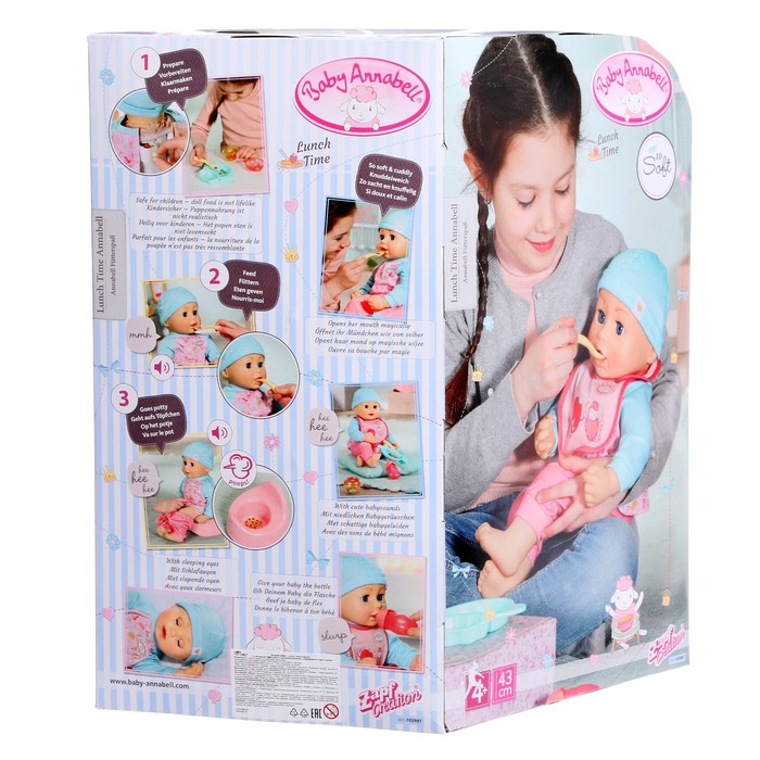 Кукла многофункциональная Baby Annabell «Время обеда», 43 см 60127