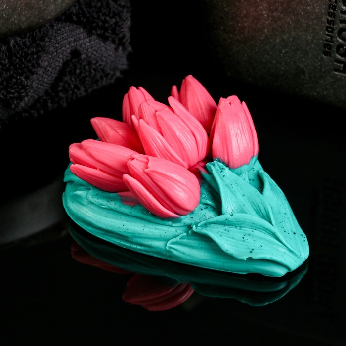 Фигурное мыло "Букет тюльпанов" 65гр - Фото 1