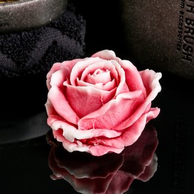 Фигурное мыло "Роза" красная с белым, 67гр (2 шт)