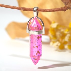 Подвеска-маятник "Муранское стекло", цвет розовый