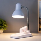Настольная лампа 1х60вт E27 к-1,5м белая - Фото 2