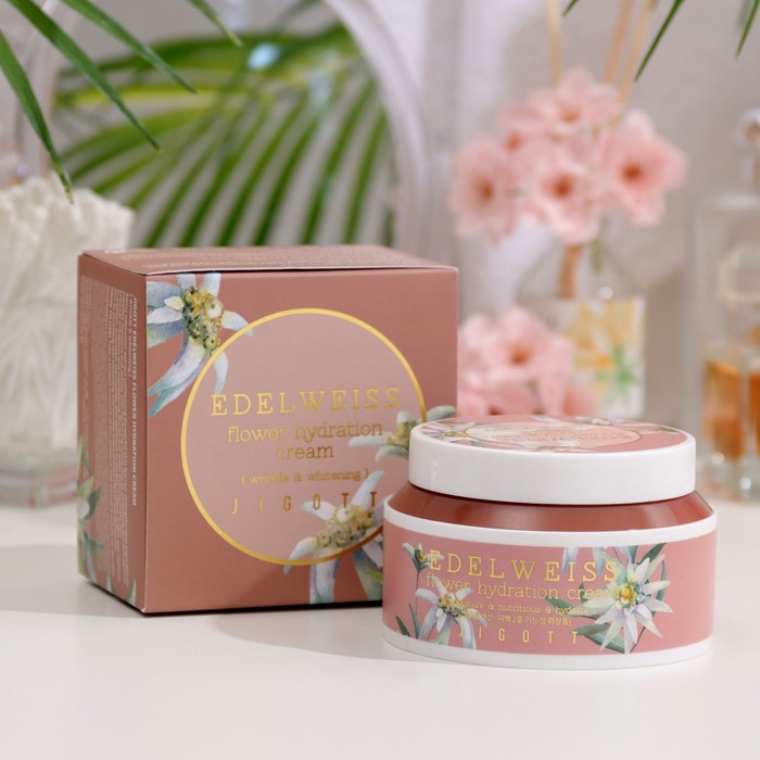 Крем для лица Jigott c экстрактом эдельвейса Edelweiss Flower Hydration Cream, 100 мл - Фото 1