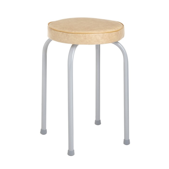 Табурет для кухни «Булат», экокожа, цвет бежевый - Фото 1