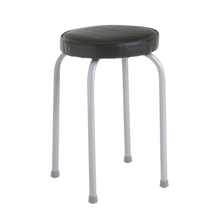 Табурет для кухни «Булат», экокожа, цвет чёрный - Фото 1