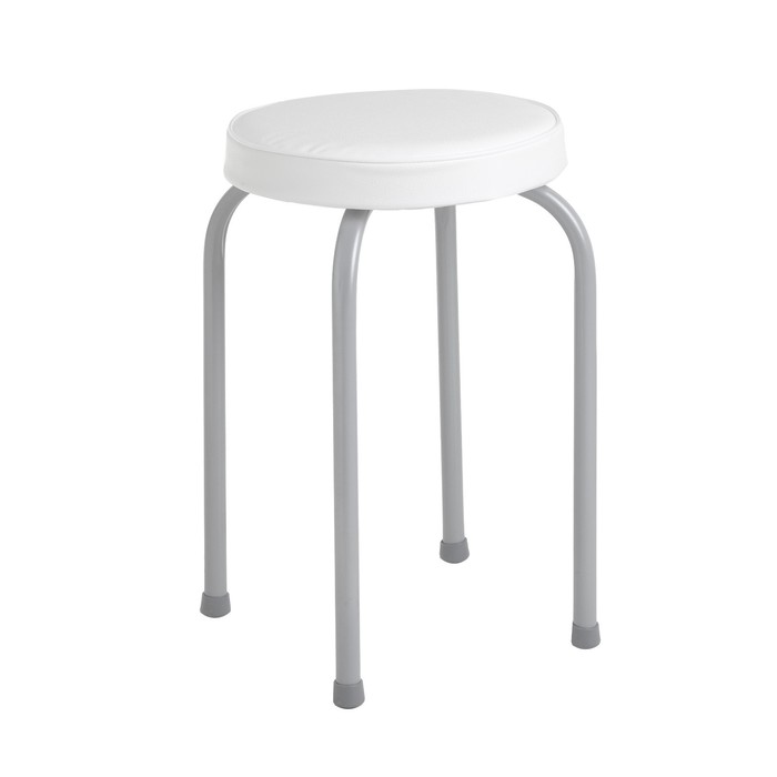 Табурет для кухни «Булат», экокожа, цвет белый - Фото 1
