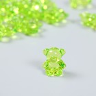 Декор для творчества пластик "Медвежонок" зелёный набор 25 шт 1,8х1,5х1 см - фото 3778179