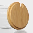 Набор банок стеклянных для сыпучих продуктов с ложками на бамбуковой подставке BellaTenero «Эко. Грани», 3 предмета: 295 мл, 30×10×13 см - фото 7800755
