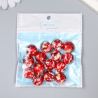 Бусины для творчества пластик "Мраморные. Красный" набор 15 шт 1,7х1,7х1 см - Фото 3