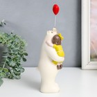 Сувенир полистоун "Медведь с малышкой на руках, с шариком-сердцем в лапе" 11х6,5х27 см - Фото 2