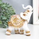 Сувенир полистоун "Белый слон в золотой богатой попоне" МИКС 6х11х13 см - Фото 5