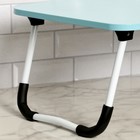 Столик - поднос для завтрака, для ноутбука, складной, голубой, 60х40 см - фото 4370660