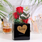 Мыльные розы в коробке, красные, набор 3 шт. - Фото 2