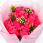 Эксклюзивный букет из мыльных роз, цвет фуксия, 11 шт - Фото 7