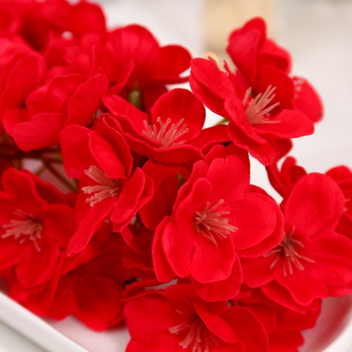 Цветы сакуры мыльные красные, набор 50 шт - фото 1906173601
