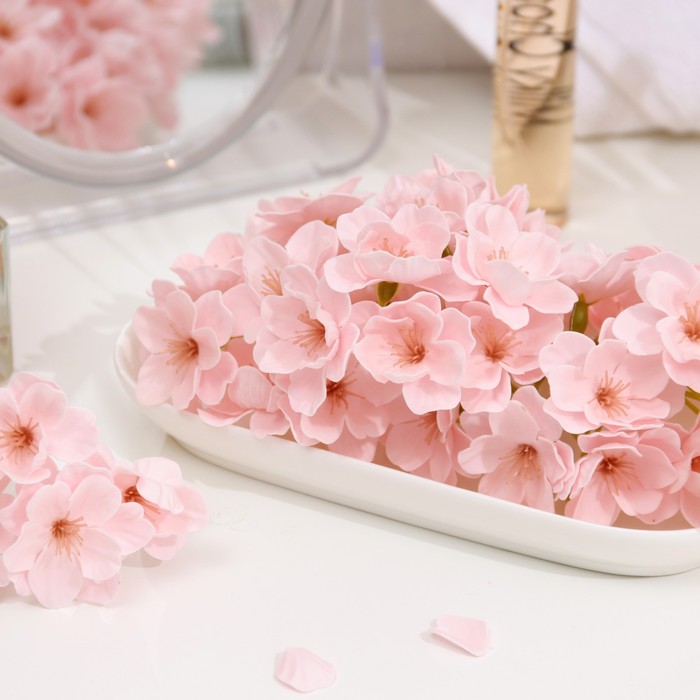 Цветы сакуры мыльные розовые, набор 50 шт - фото 1906173604