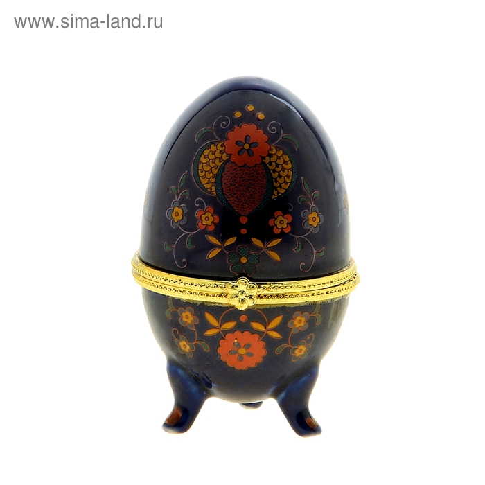 Шкатулка-яйцо керамика "Возрождение" 10х6 см