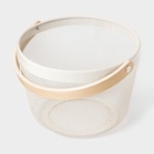 Корзинка универсальная круглая LaDо́m, 26×26×18 см, кремовая - Фото 4
