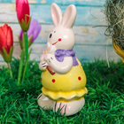 Сувенир керамика "Зайчонок с цветком" 12х6х4,5 см - Фото 2