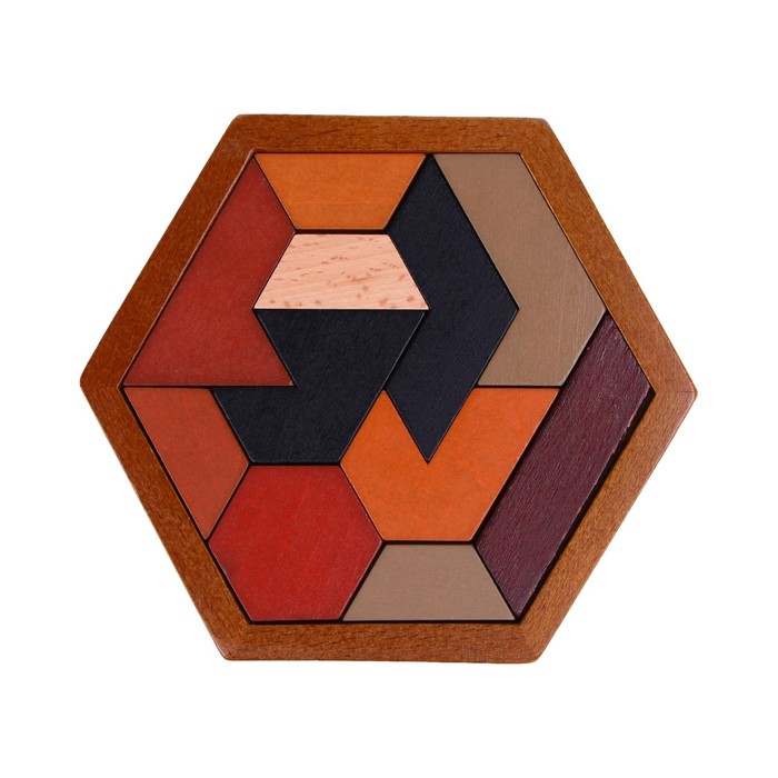 Головоломка «Танграм в форме многоугольника» 12 × 12 × 1 см - фото 1906174198