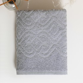 Полотенце махровое 50х80см, Ritmica, светло-серый, 420г/м, хлопок 100%