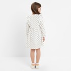 Платье для девочки с длинными рукавами MINAKU, белое, рост 104 см - фото 119327610